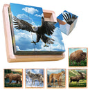 Wooden Cube Puzzle of Native North American Animals | Wooden Puzzles for Kids & Toddlers Ages 3 4 5 6 7 8