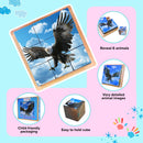 Wooden Cube Puzzle of Native North American Animals | Wooden Puzzles for Kids & Toddlers Ages 3 4 5 6 7 8