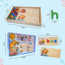 See and Spell Learning Toy – Wooden Spelling Puzzle Game for Kids Ages 3 4 5