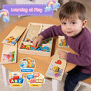 See and Spell Learning Toy – Wooden Spelling Puzzle Game for Kids Ages 3 4 5